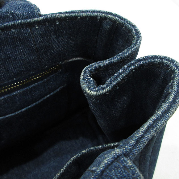 Prada Canapa Denim Tote Bag Blue - Picture 8 of 12